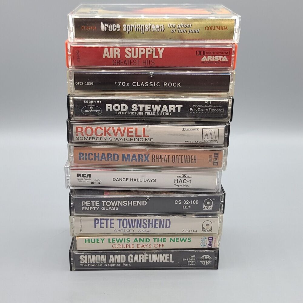 Classic Rock Cassette Tapes Vintage Townshend Air Supply Rockwell Lot Of 11